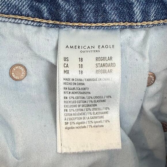 American Eagle Stretch Real Good Super High Rise Straight Jeans Size 18 - Picture 5 of 5